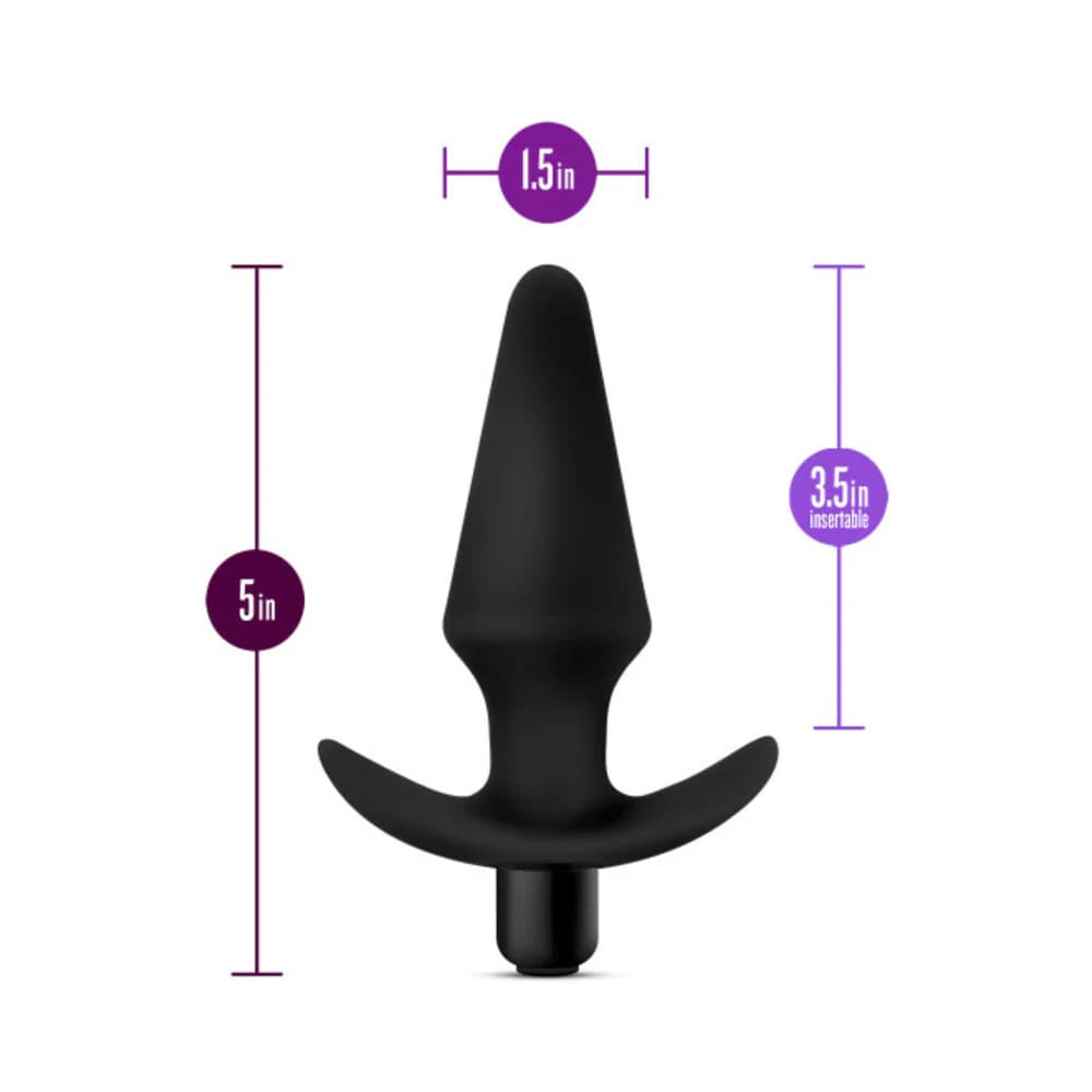 Anal Adventures Platinum Silicone Vibrating Plug Black thumbnail 6