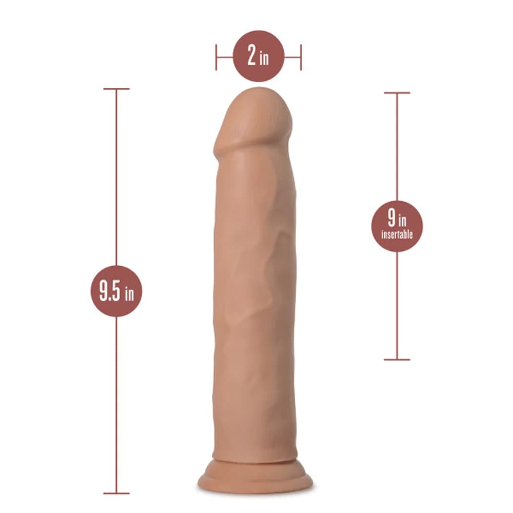 Au Naturel Carlos 9 in. Posable Dual Density Dildo Tan thumbnail 5