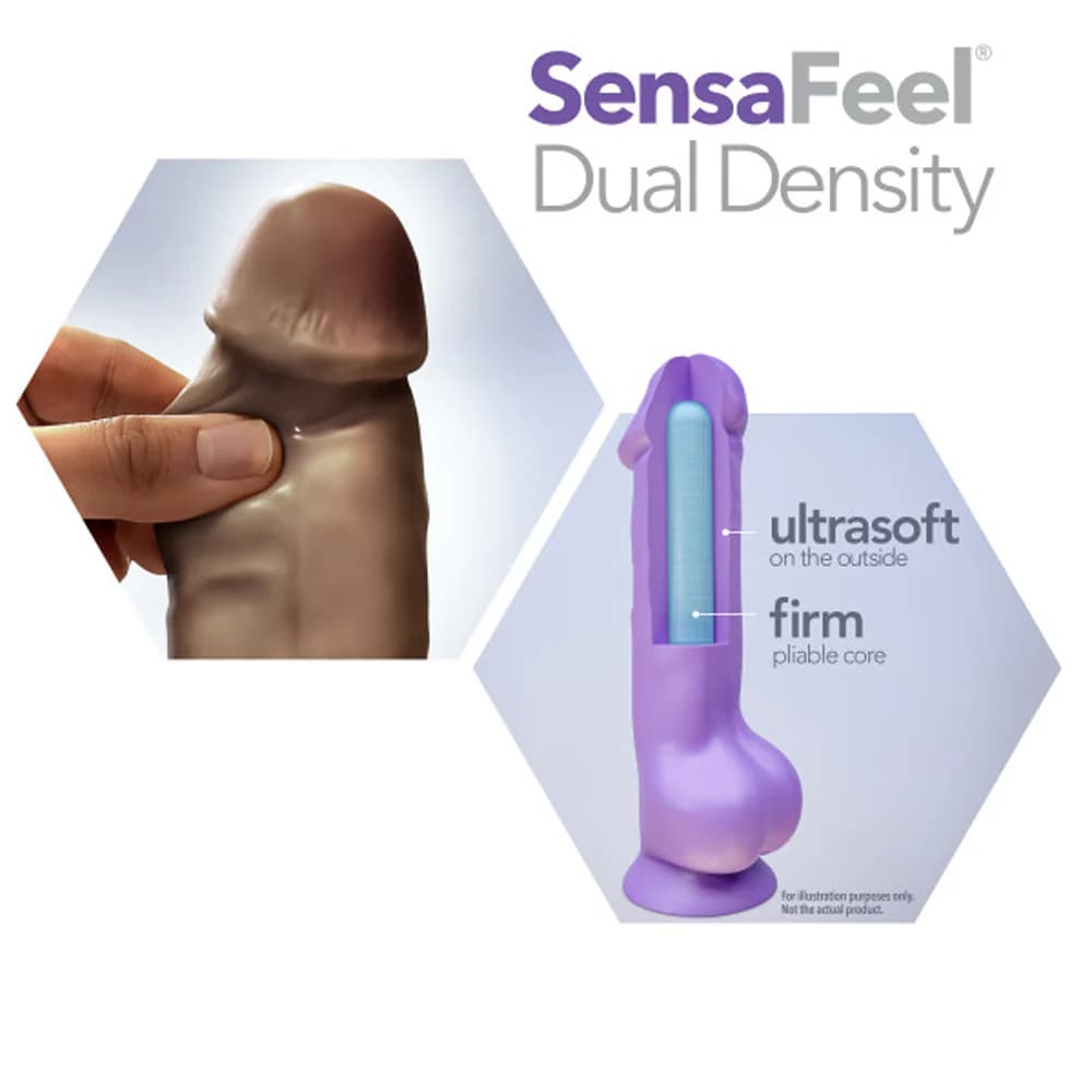 Au Naturel Jack 7 in. Posable Dual Density Dildo Brown thumbnail 6