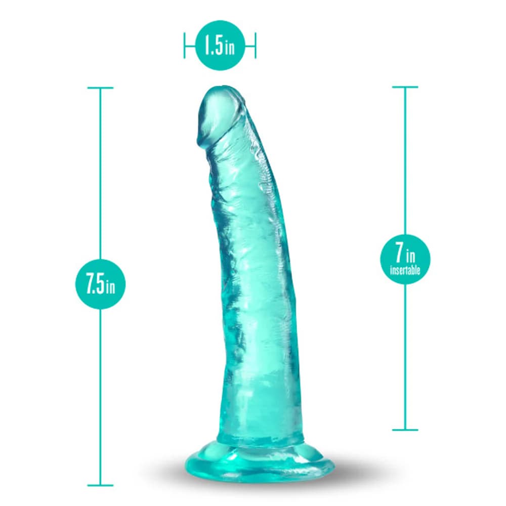 B Yours Plus Lust n' Thrust 7 in. Dildo Teal thumbnail 5