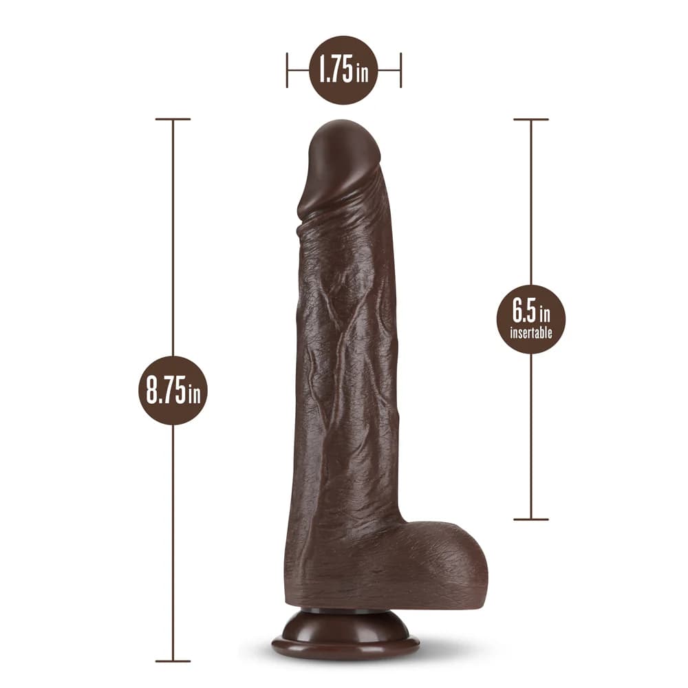 Dr. Skin Dr. Murphy 8 in. Thrusting & Gyrating Dildo with Remote Control Brown thumbnail 7