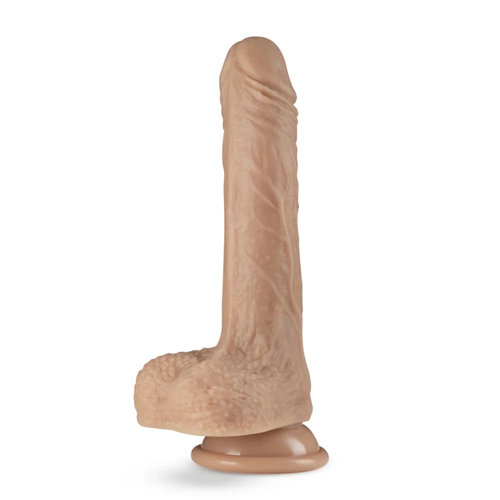Dr. Skin Silicone Dr. Grey 7.75 in. Thrusting & Gyrating Dildo with Remote Control Beige thumbnail 3