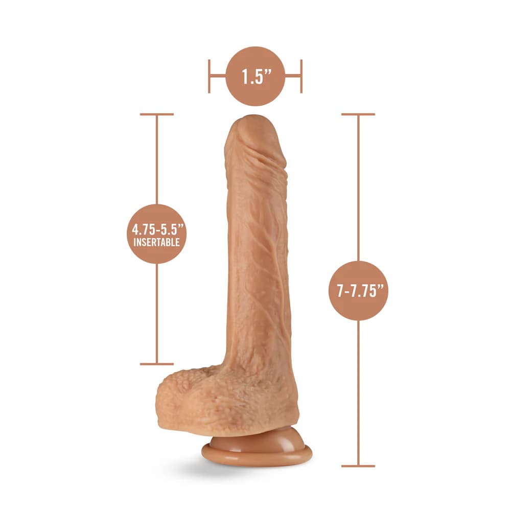Dr. Skin Silicone Dr. Grey 7.75 in. Thrusting & Gyrating Dildo with Remote Control Beige thumbnail 6