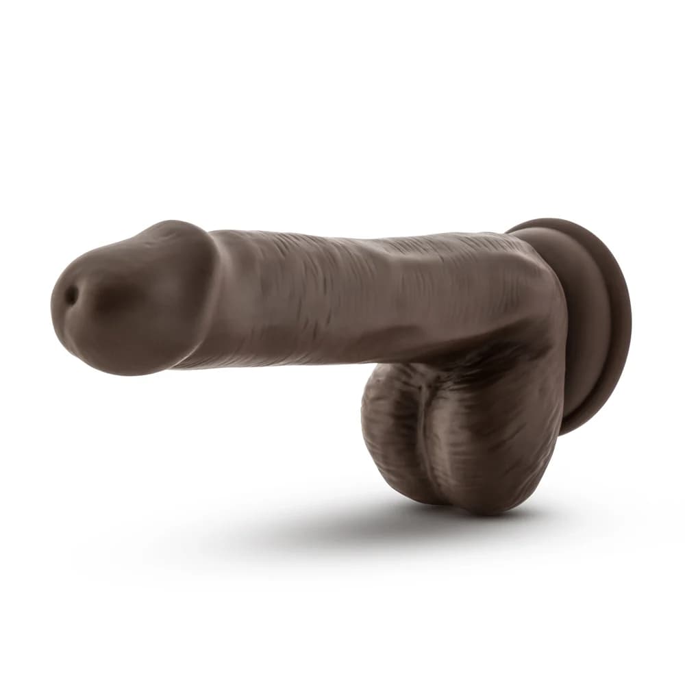 Dr. Skin Silicone Dr. Daniel 6.5 in. Posable Dildo with Balls Brown thumbnail 4