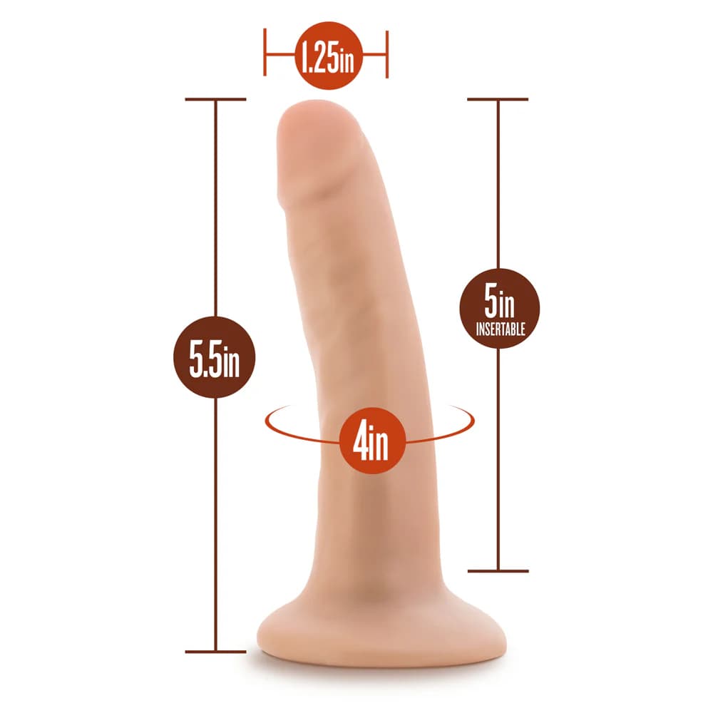 Dr. Skin Silicone Dr. Lucas 5.5 in. Posable Dildo Beige thumbnail 5