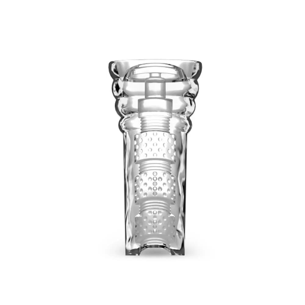 M for Men All Nighter Glow in the Dark Textured Stroker Clear thumbnail 2