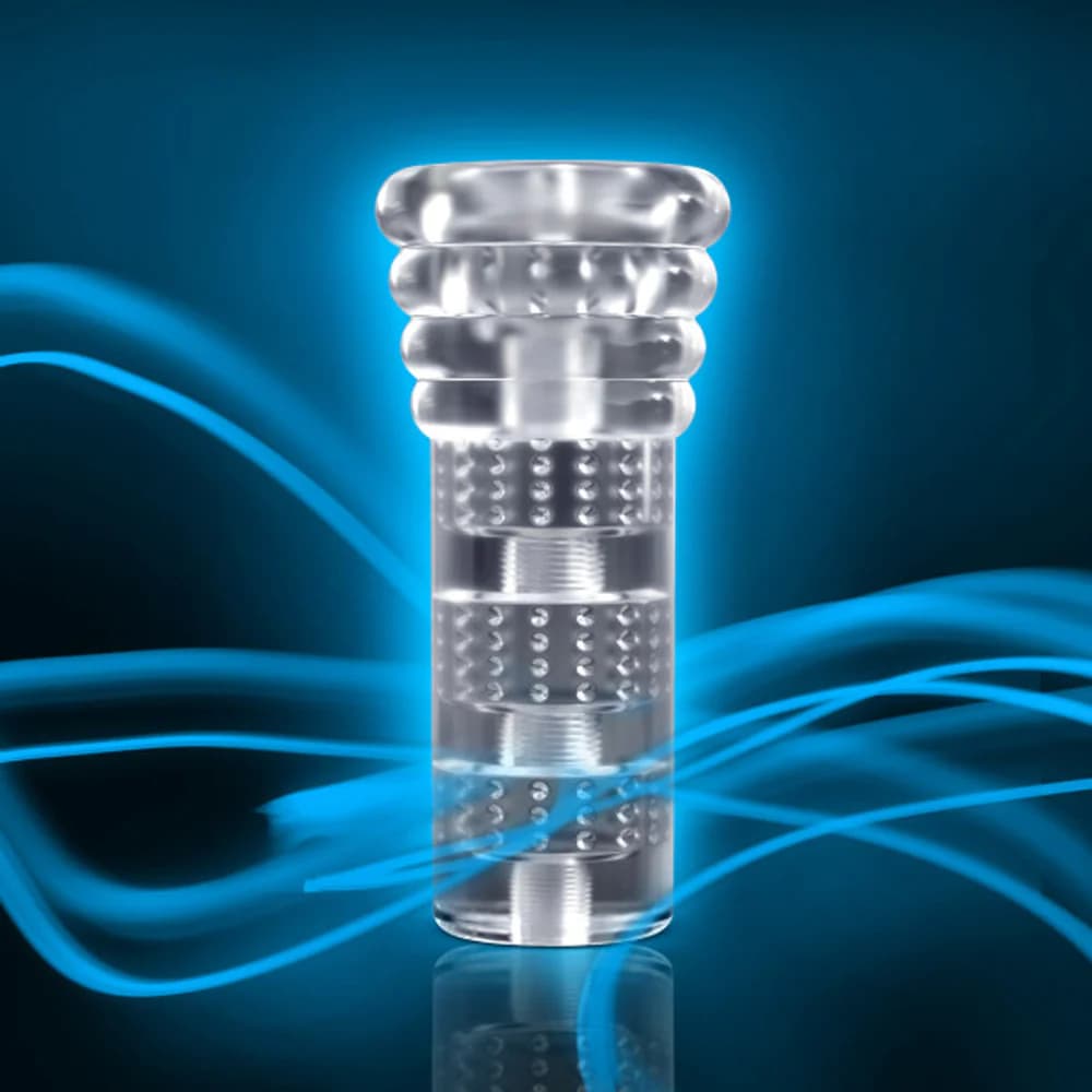 M for Men All Nighter Glow in the Dark Textured Stroker Clear thumbnail 10
