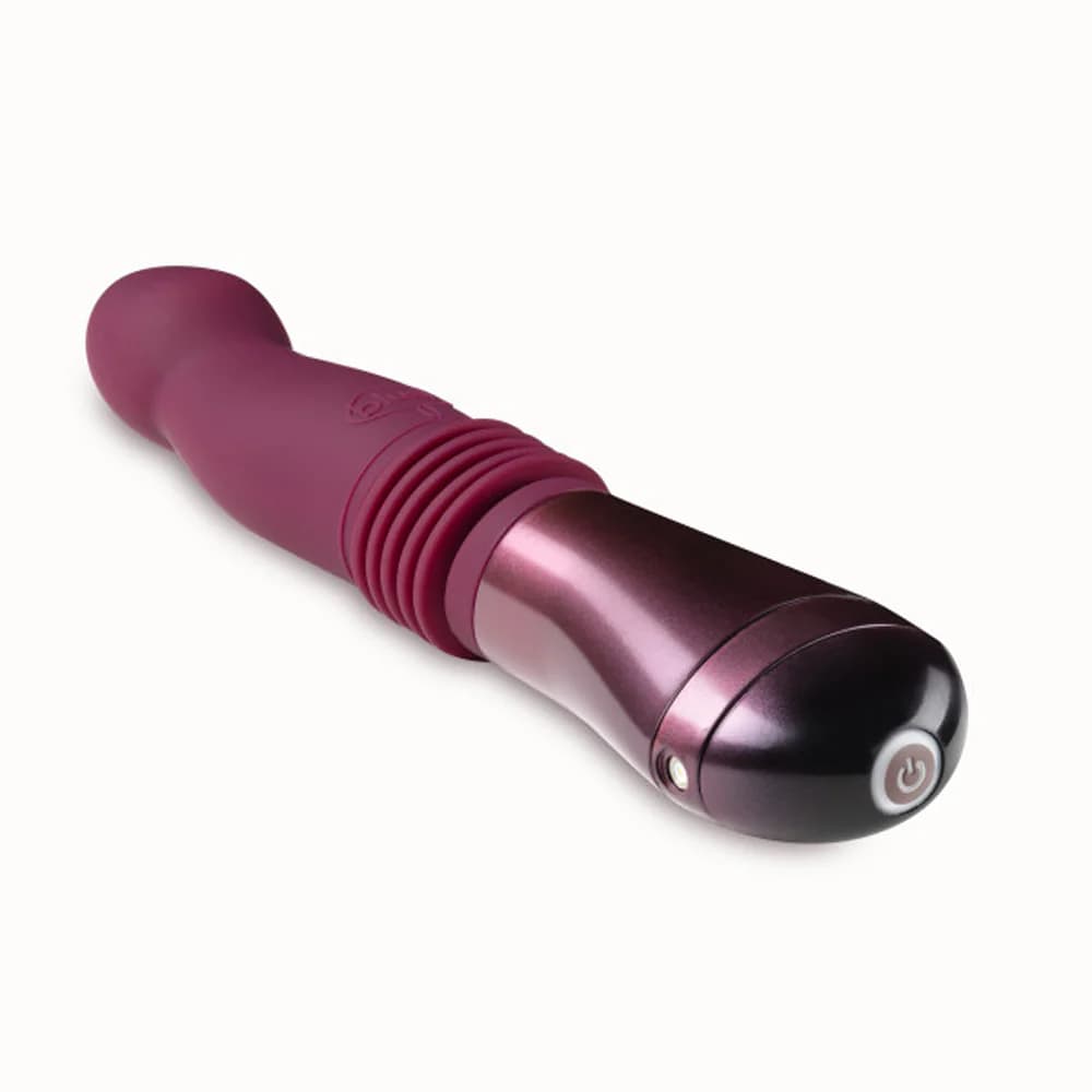 Temptasia Trixie Rechargeable 10 in. Silicone Thrusting Dildo Wine thumbnail 3