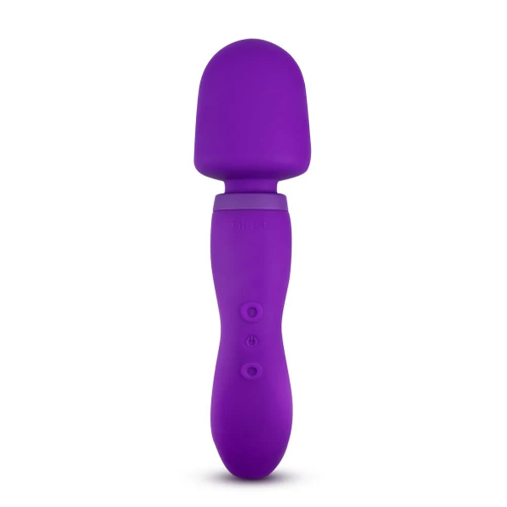 Wellness Dual Sense Rechargeable Silicone Dual Ended G-Spot & Wand Vibrator Purple thumbnail 2