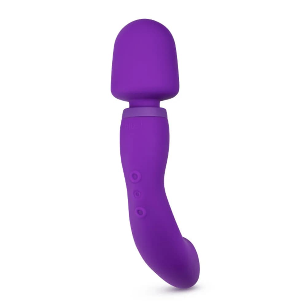 Wellness Dual Sense Rechargeable Silicone Dual Ended G-Spot & Wand Vibrator Purple thumbnail 3