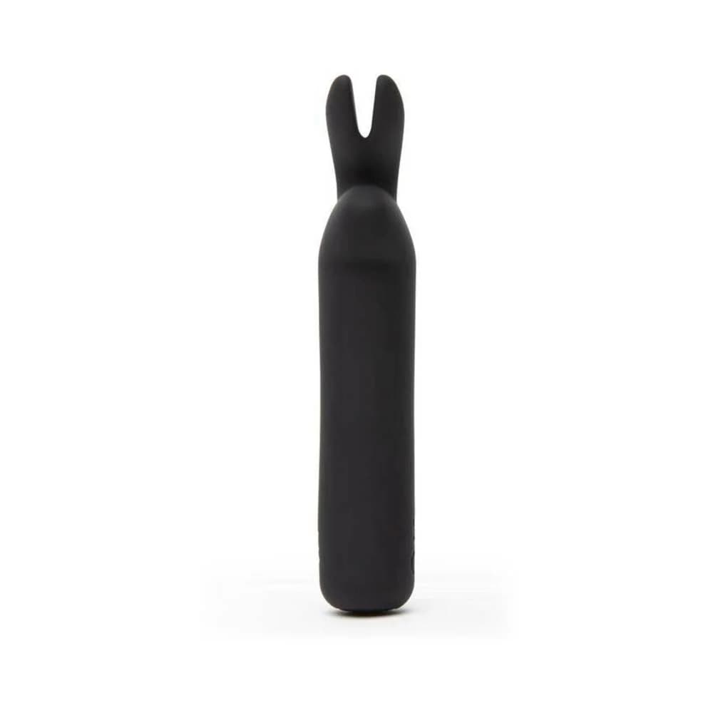 Happy Rabbit Rechargeable Silicone Bullet Vibrator With Ears Black thumbnail 3