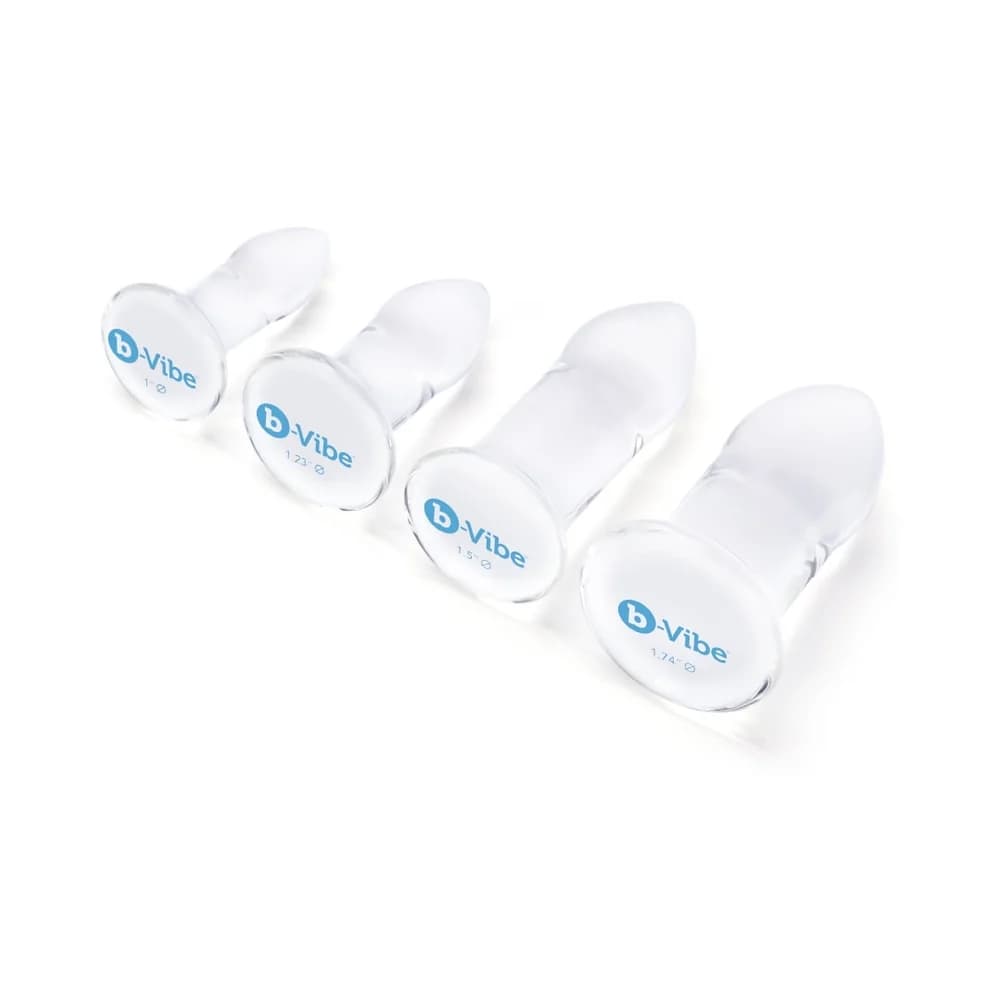 b-Vibe 4-Piece Anal Dilators Glass Plug Set thumbnail 2