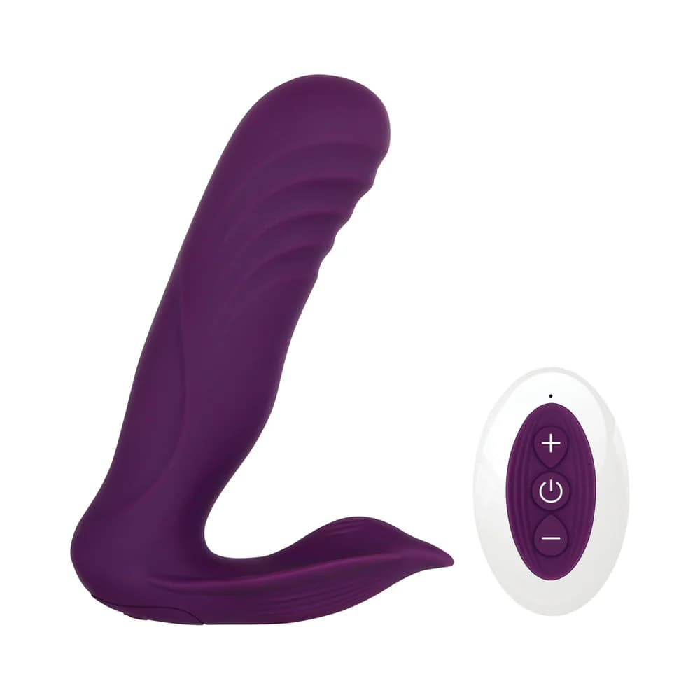 Gender X Velvet Hammer Rechargeable Remote-Controlled Thumping Thrusting Dual Stimulator Purple thumbnail 2