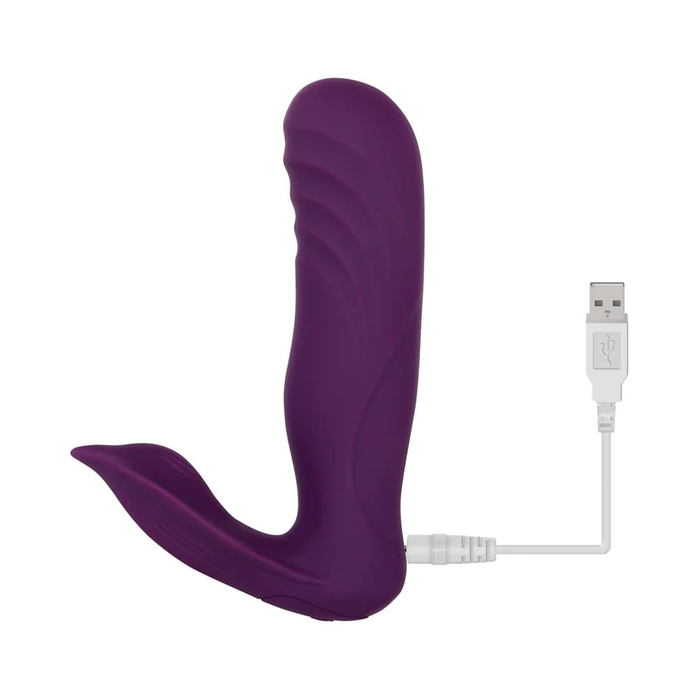 Gender X Velvet Hammer Rechargeable Remote-Controlled Thumping Thrusting Dual Stimulator Purple thumbnail 3