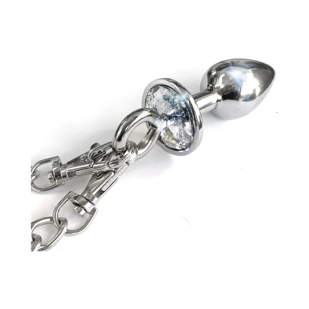 Nixie Metal Butt Plug & Handcuffs Set Silver thumbnail 4