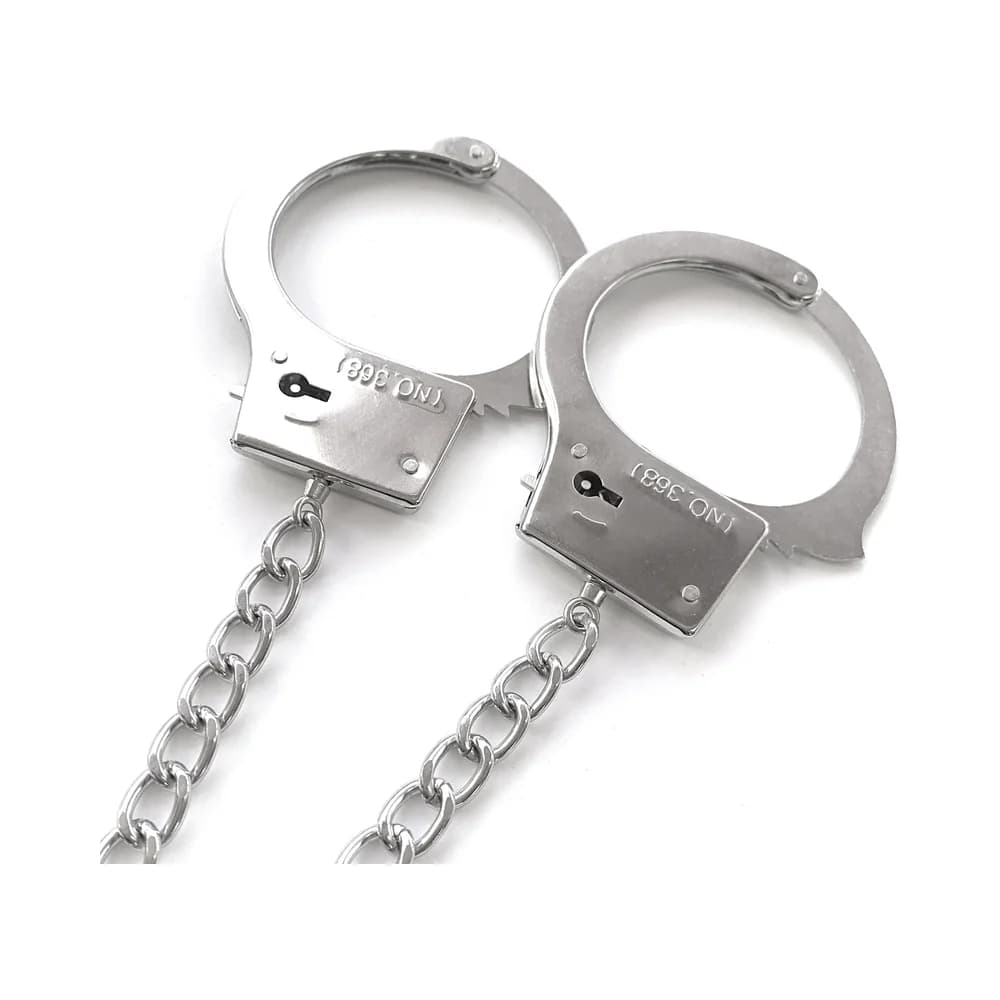 Nixie Metal Butt Plug & Handcuffs Set Silver thumbnail 5