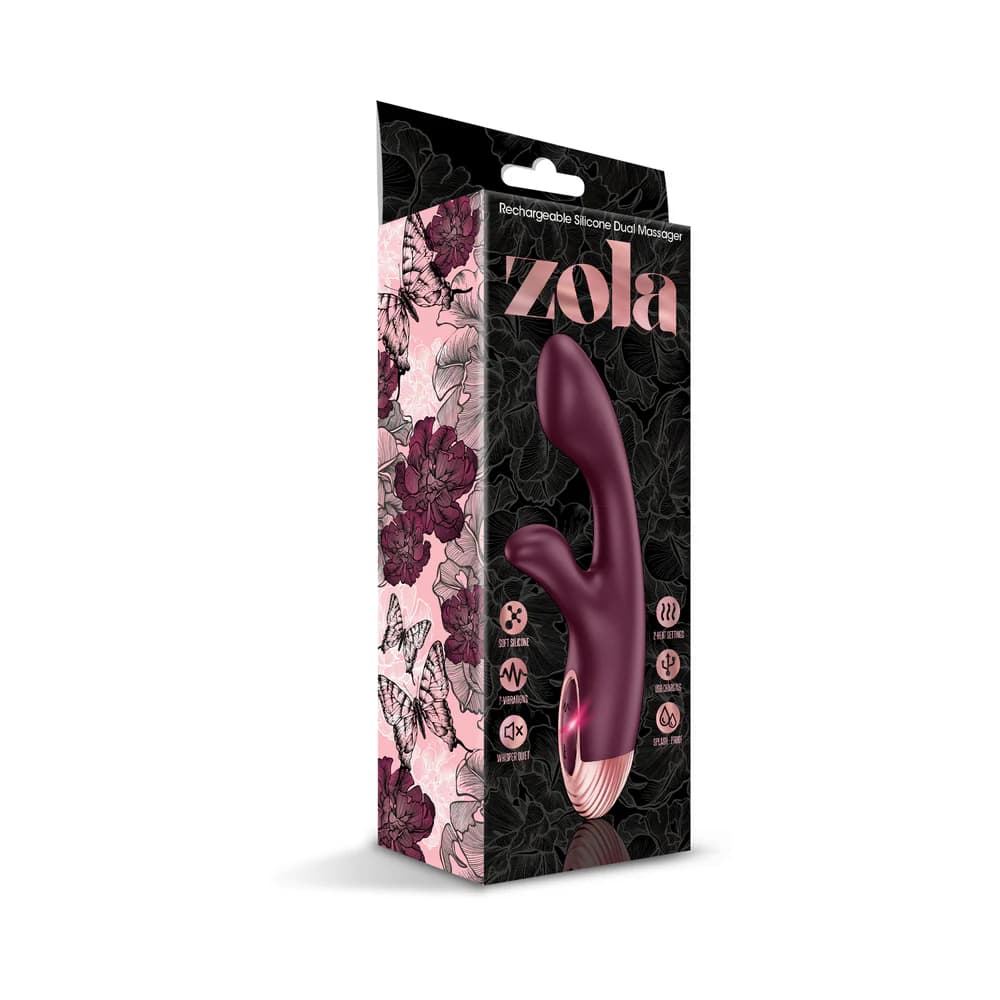 Zola Rechargeable Silicone Warming Dual Massager thumbnail 2