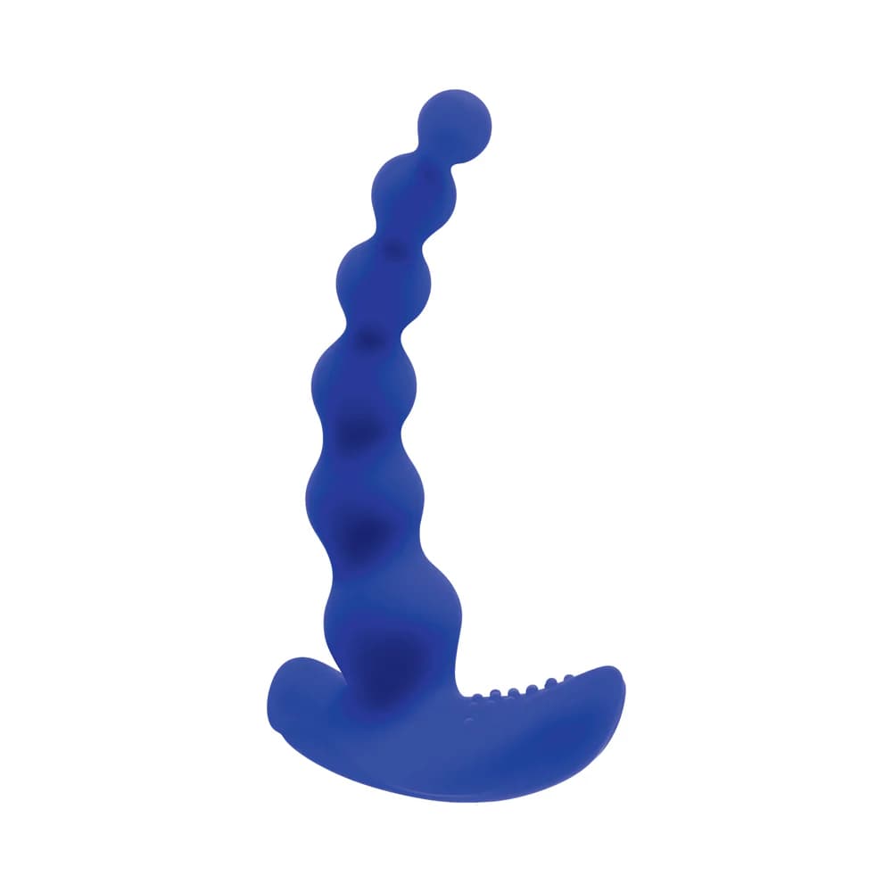 Gender X Beaded Pleasure Rechargeable Remote-Controlled Vibrating Silicone Probe Vibrator Blue thumbnail 2