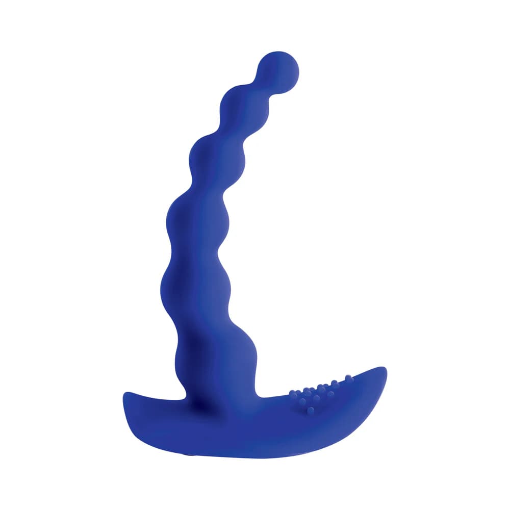 Gender X Beaded Pleasure Rechargeable Remote-Controlled Vibrating Silicone Probe Vibrator Blue thumbnail 5