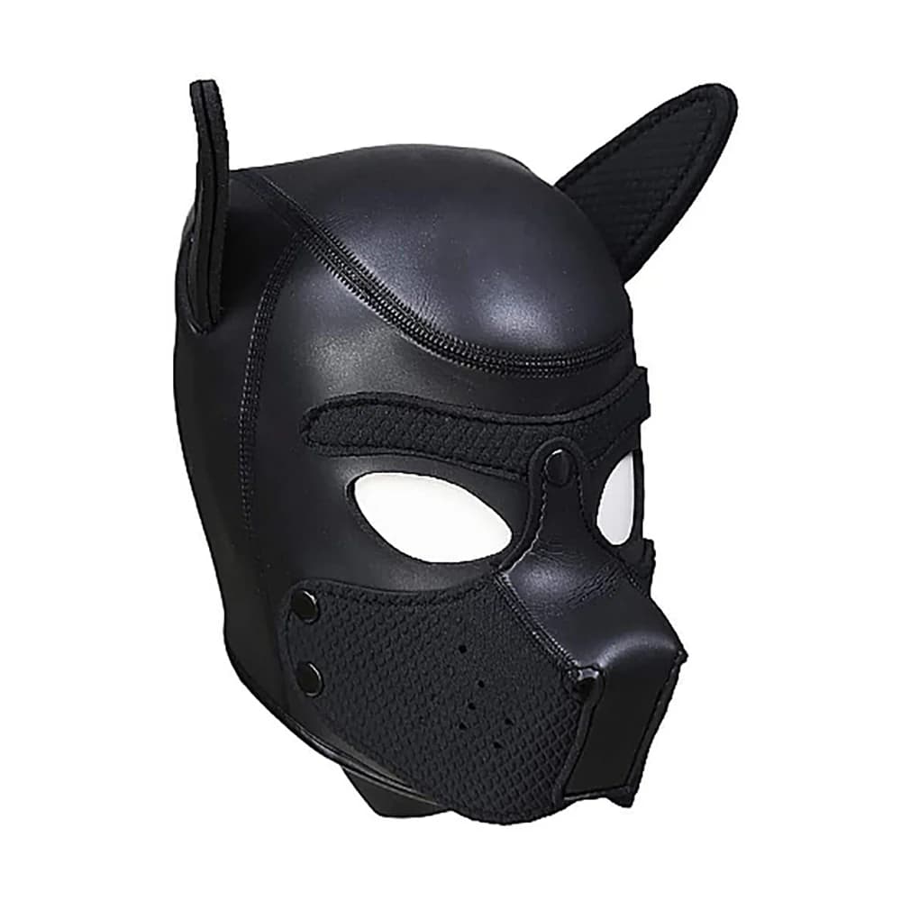 Ouch! Puppy Play Neoprene Puppy Hood Black thumbnail 4