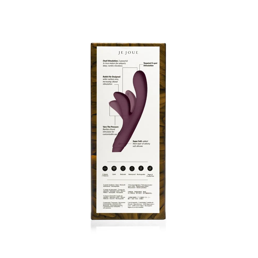 Je Joue Hera Rechargeable Silicone Rabbit Vibrator Purple thumbnail 8