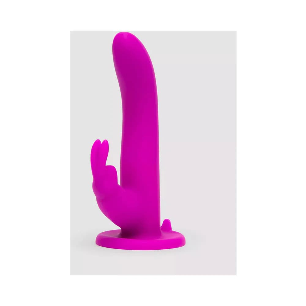 Happy Rabbit Rechargeable Silicone Vibrating Strap-On Harness Set Purple thumbnail 4