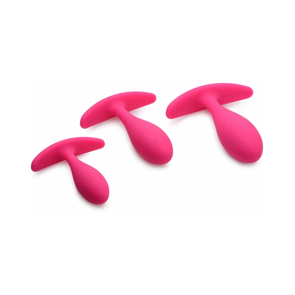 Curve Toys Gossip Rump Bumpers 3-Piece Silicone Anal Training Set Magenta thumbnail 4