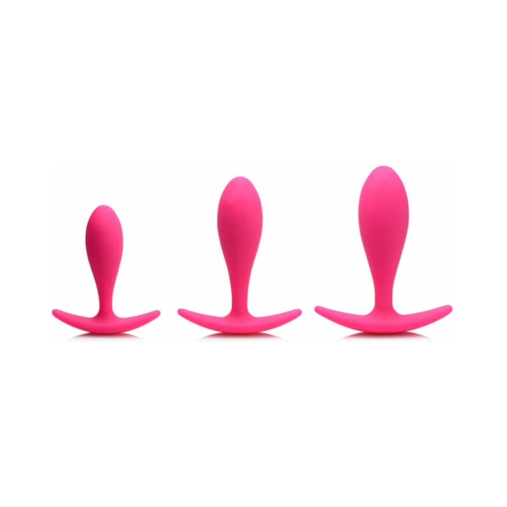 Curve Toys Gossip Rump Bumpers 3-Piece Silicone Anal Training Set Magenta thumbnail 5