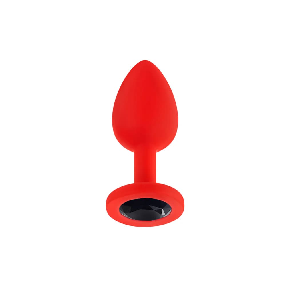 Luv Inc Jp31 Jeweled Small Plug Silicone with 3-Piece Interchangeable Gems Red thumbnail 3