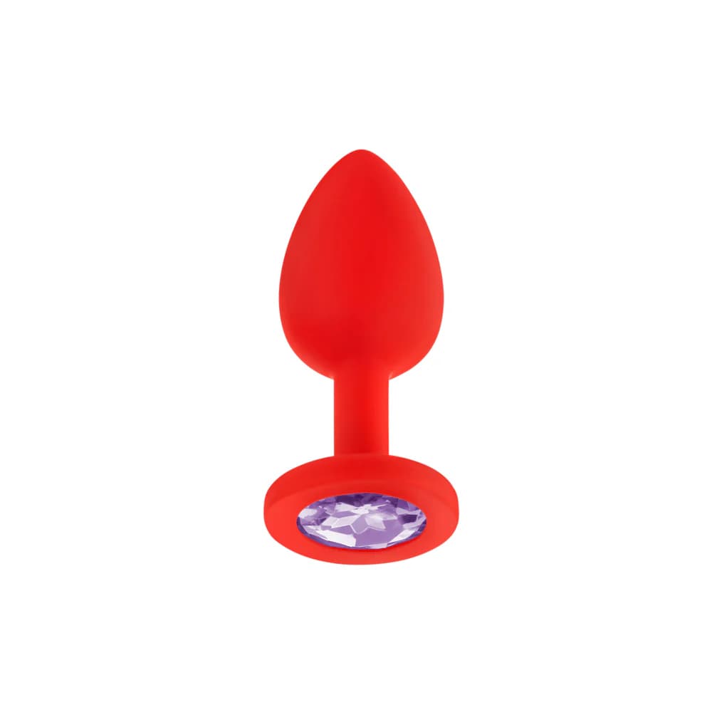 Luv Inc Jp31 Jeweled Small Plug Silicone with 3-Piece Interchangeable Gems Red thumbnail 4