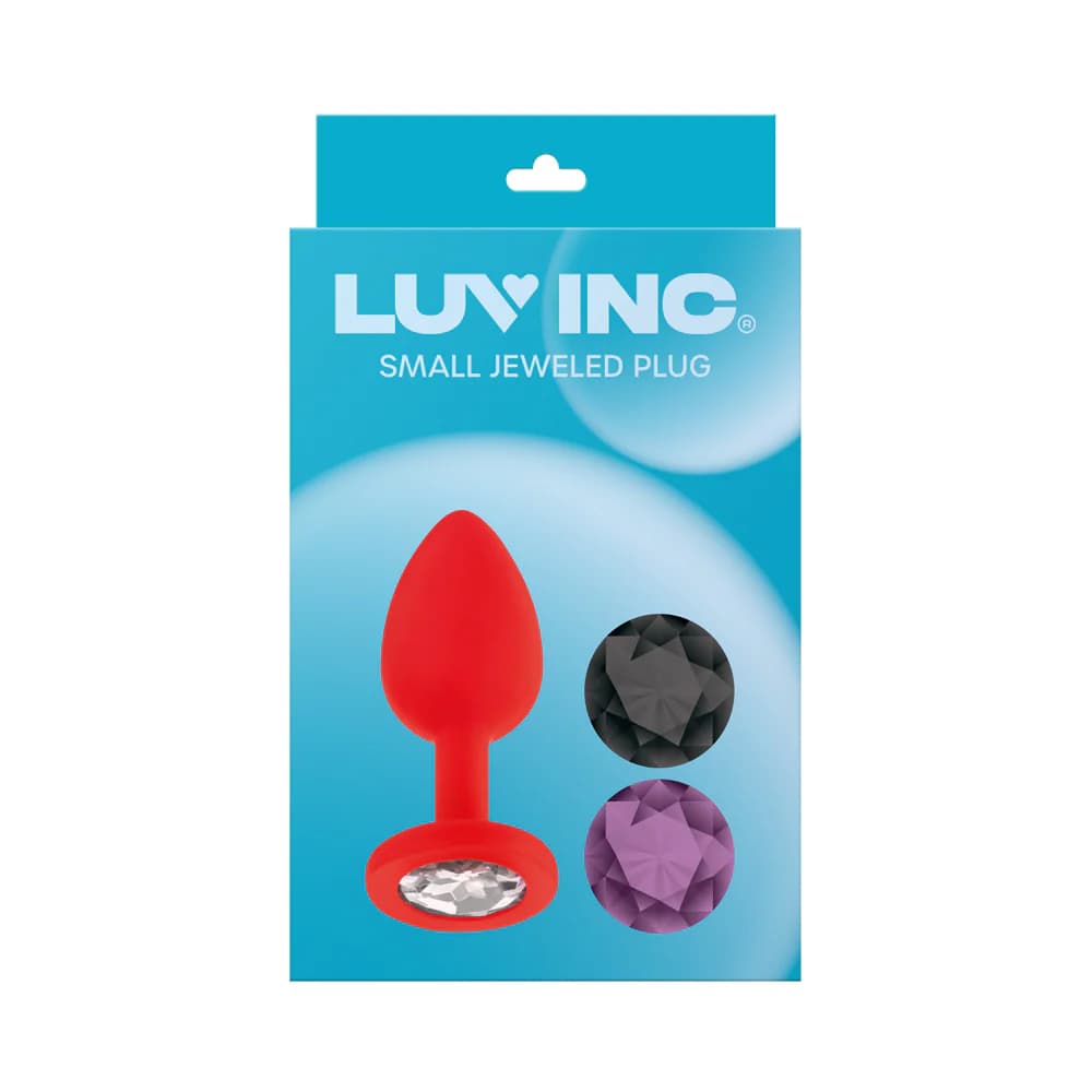 Luv Inc Jp31 Jeweled Small Plug Silicone with 3-Piece Interchangeable Gems Red thumbnail 5