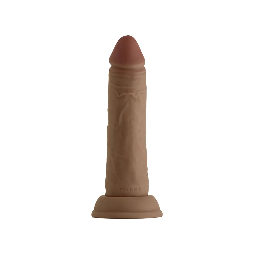 Shaft Model J: 6.5 in. Dual Density Silicone Dildo Oak thumbnail 2