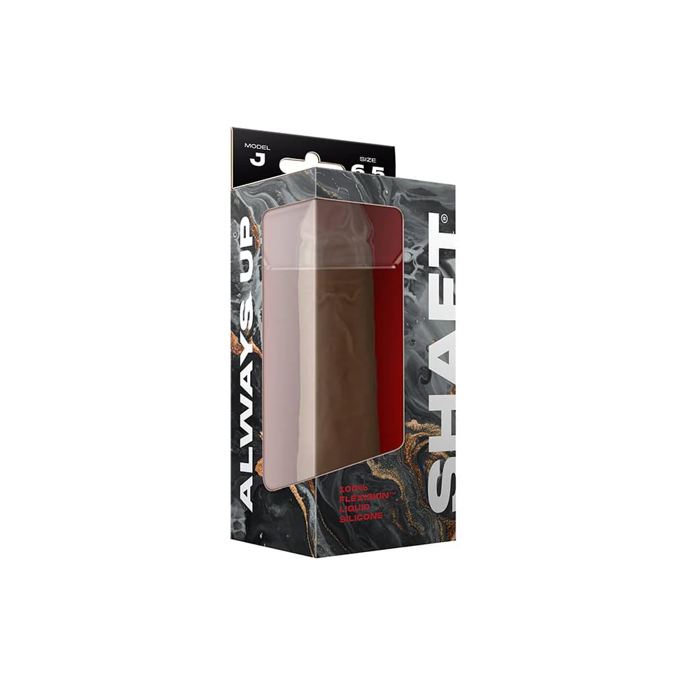 Shaft Model J: 6.5 in. Dual Density Silicone Dildo Oak thumbnail 4