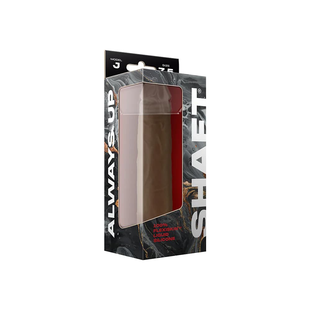 Shaft Model J: 7.5 in. Dual Density Silicone Dildo Oak thumbnail 4