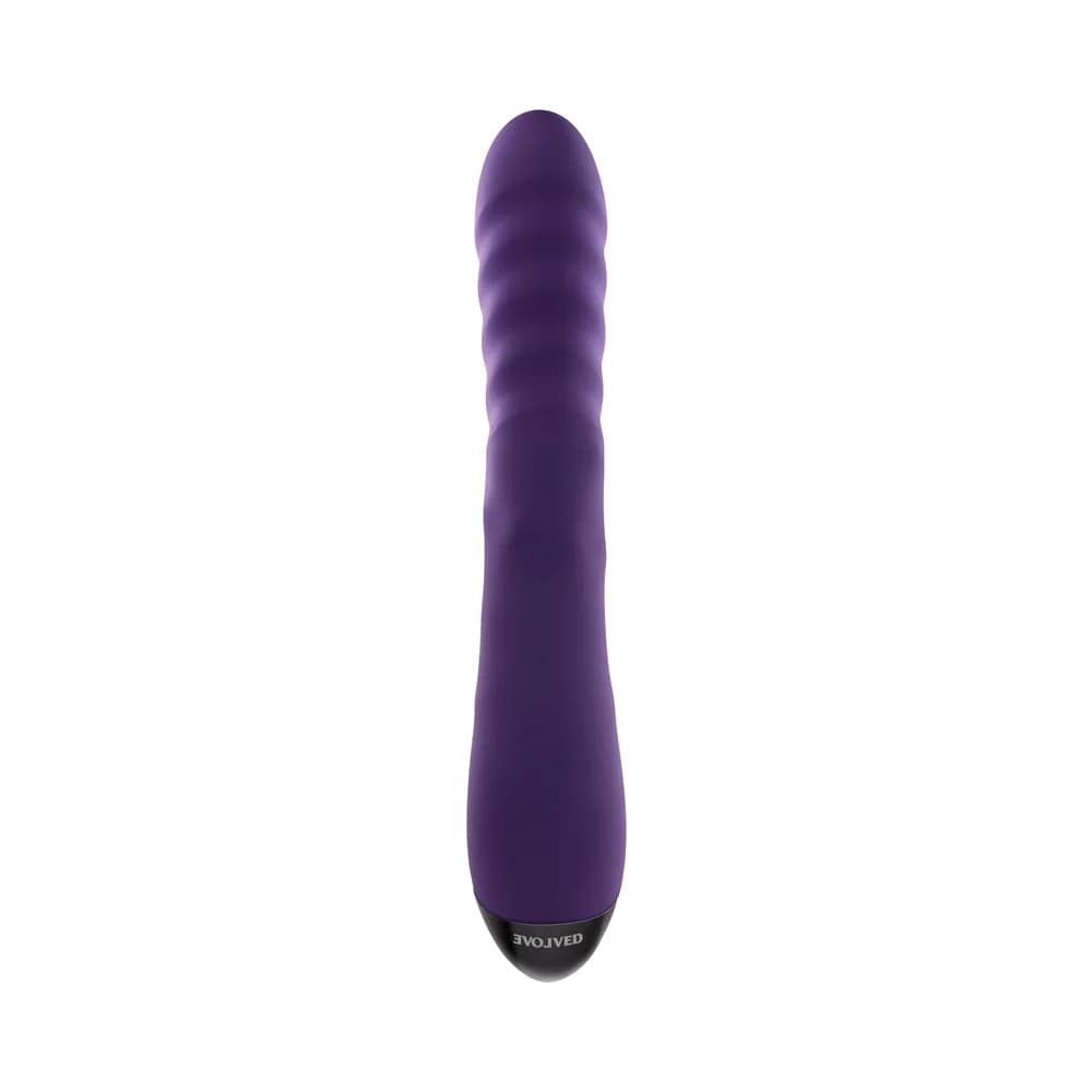 Evolved Rascally Rabbit Rechargeable Thrusting Swirling Silicone Vibrator Purple thumbnail 10