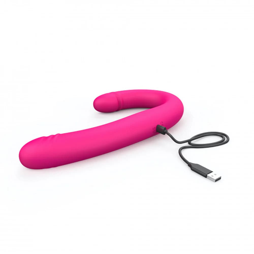 Dorcel Orgasmic Double Do Rechargeable Thrusting & Vibrating Double Dildo Pink thumbnail 6