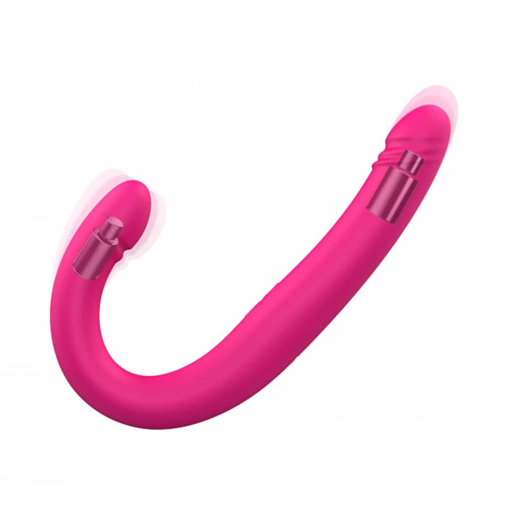 Dorcel Orgasmic Double Do Rechargeable Thrusting & Vibrating Double Dildo Pink thumbnail 7