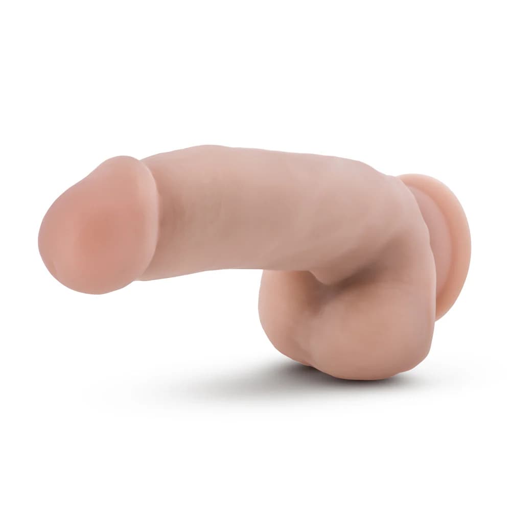 Dr. Skin Silicone Dr. Samuel Realistic 7 in. Posable Dildo with Balls Beige thumbnail 4