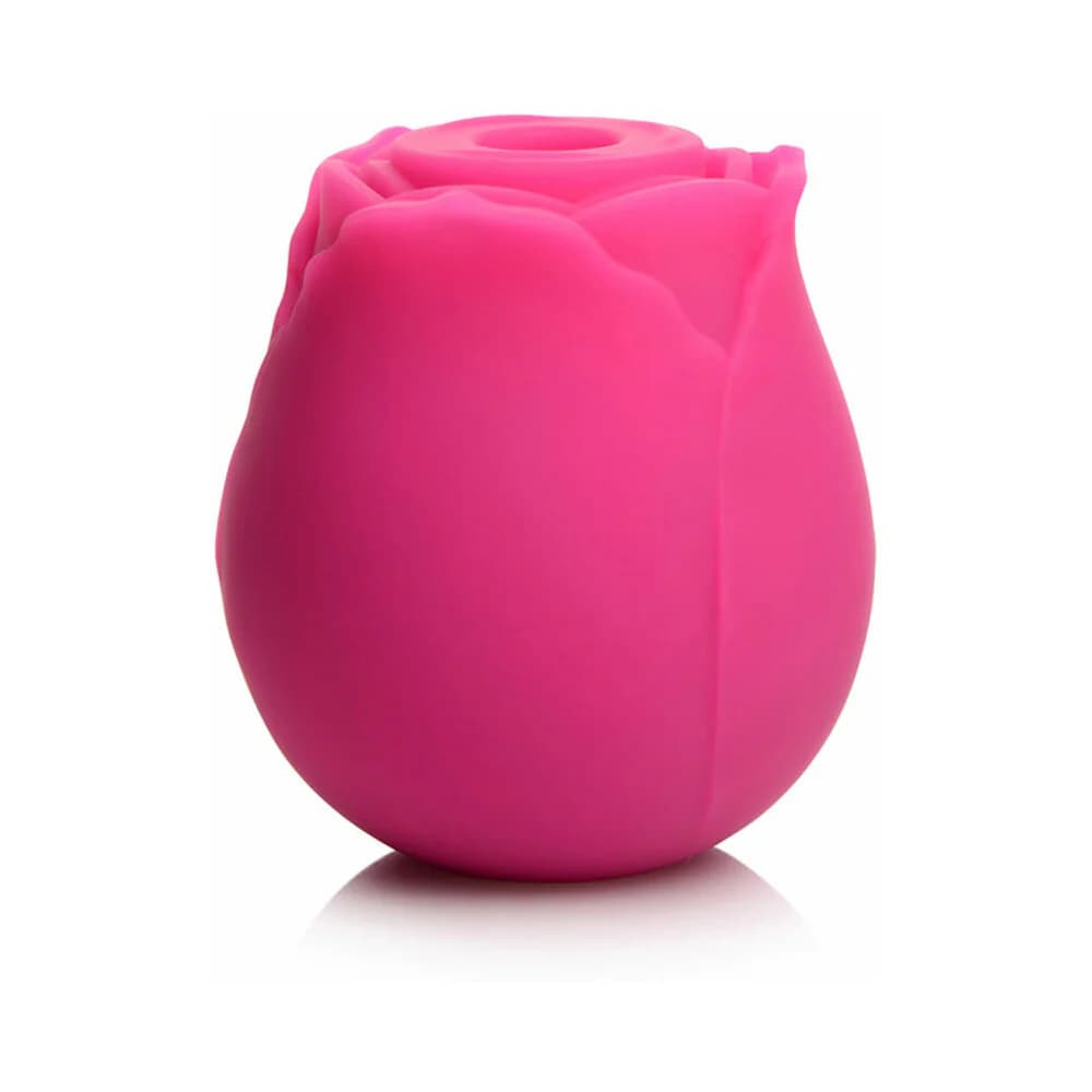 Curve Toys Gossip Cum Into Bloom Rechargeable Silicone Clitoral Stimulator Rose Crush Magenta thumbnail 2