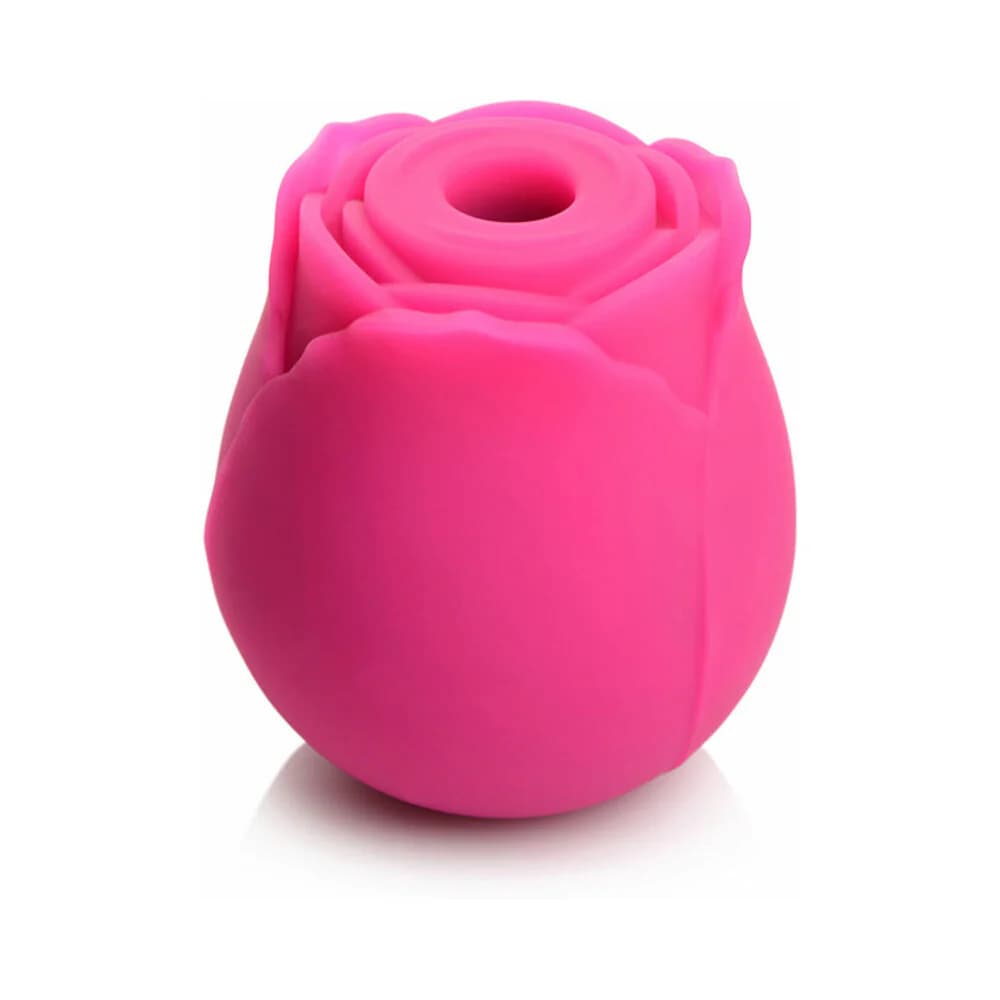 Curve Toys Gossip Cum Into Bloom Rechargeable Silicone Clitoral Stimulator Rose Crush Magenta thumbnail 3