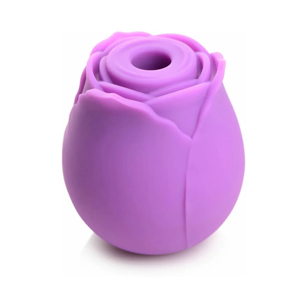 Curve Toys Gossip Cum Into Bloom Rechargeable Silicone Clitoral Stimulator Rose Flirt Violet thumbnail 2