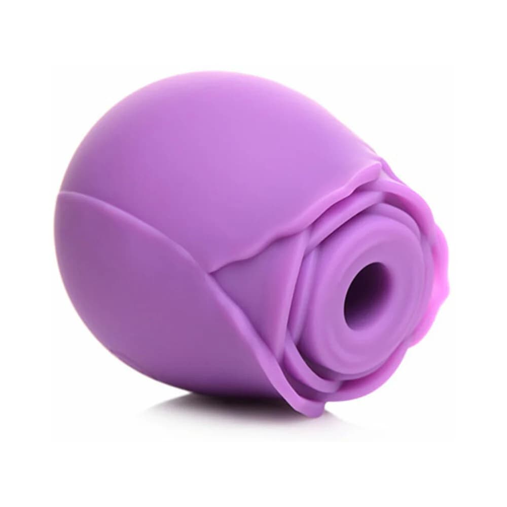 Curve Toys Gossip Cum Into Bloom Rechargeable Silicone Clitoral Stimulator Rose Flirt Violet thumbnail 5