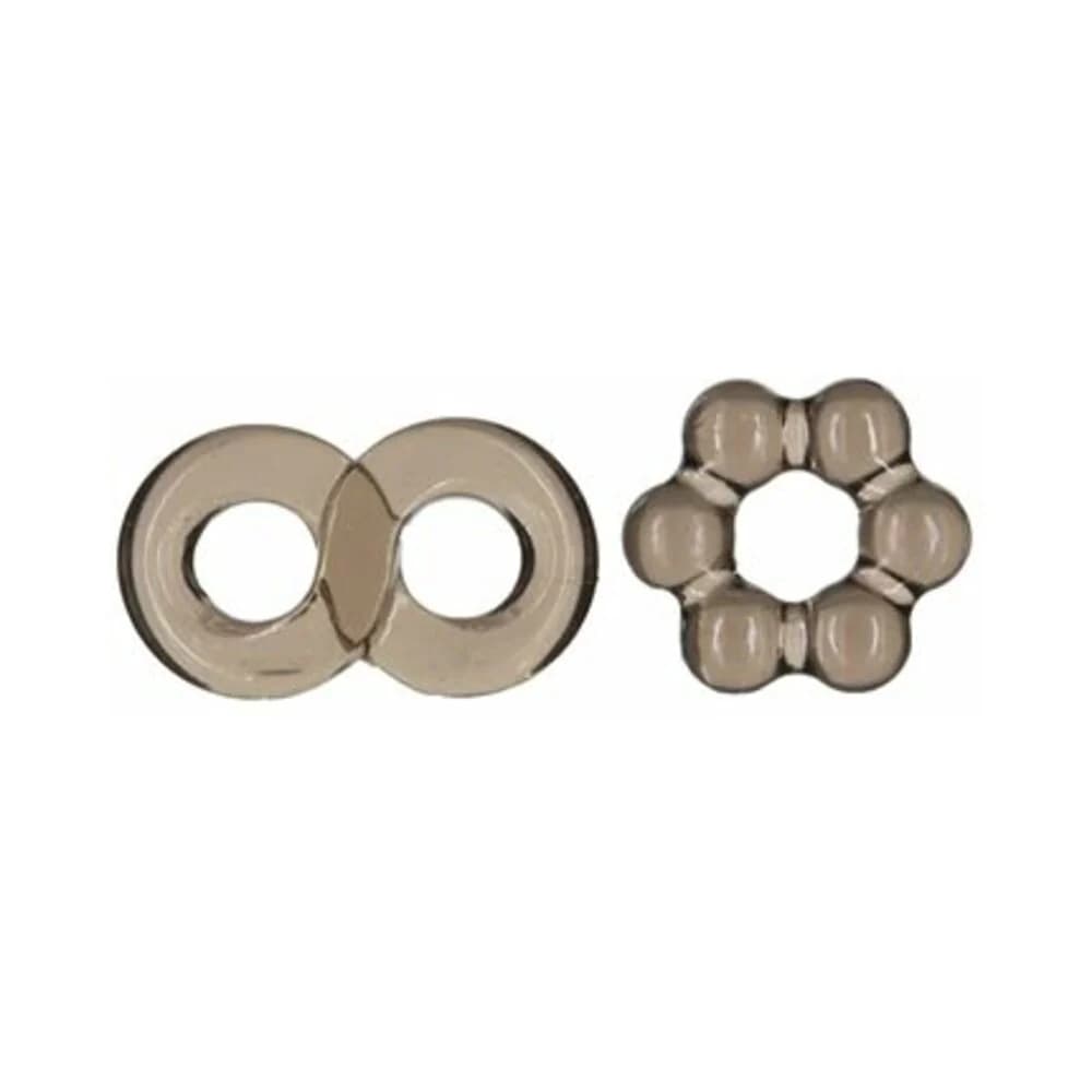 Powerbullet Got Big Dick Super-Stretch Cockrings 2-Pack Smoke thumbnail 2