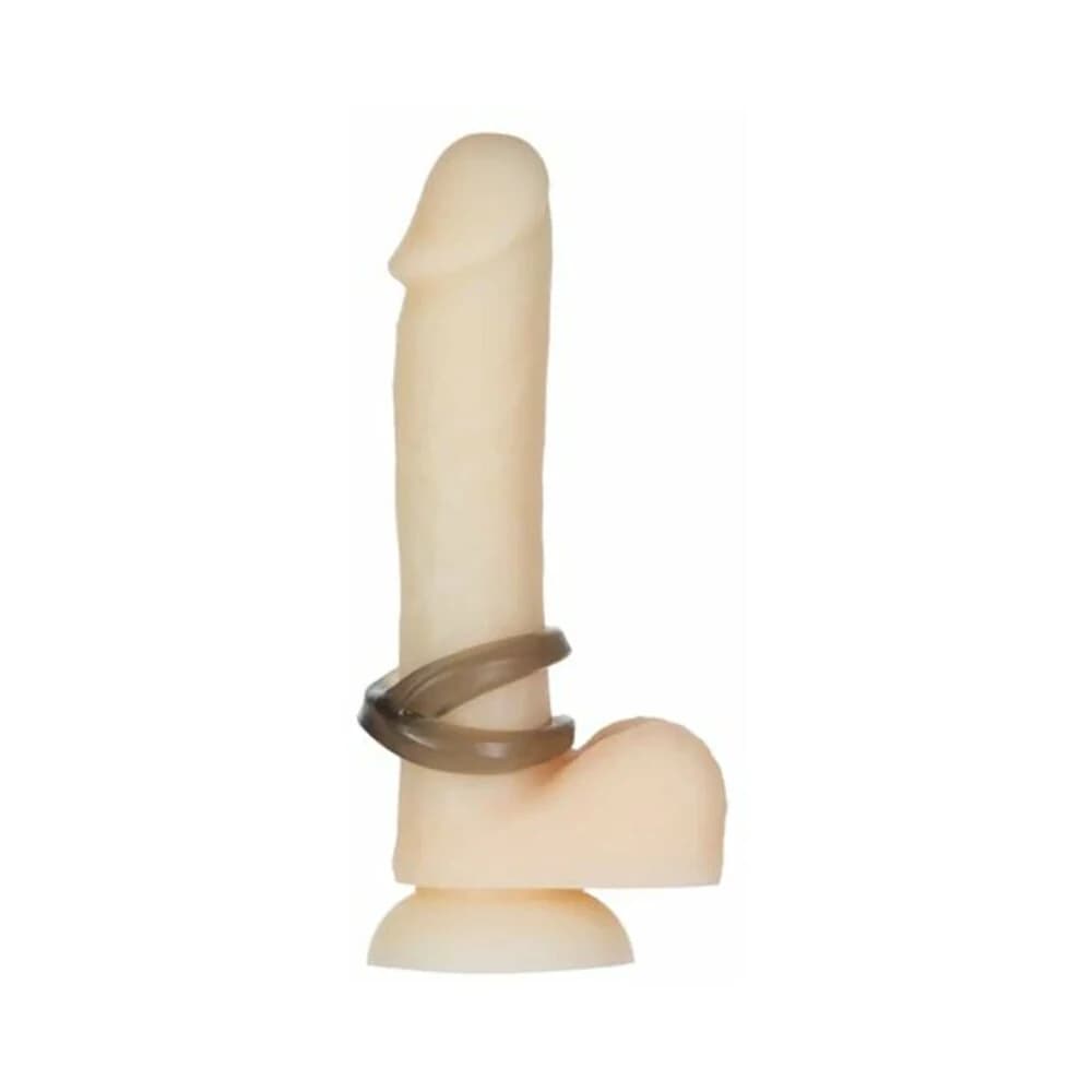 Powerbullet Got Big Dick Super-Stretch Cockrings 2-Pack Smoke thumbnail 7