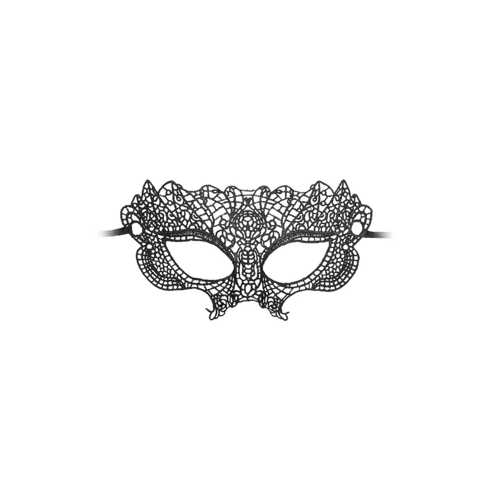 Ouch! Black & White Princess Lace Eye Mask Black thumbnail 2