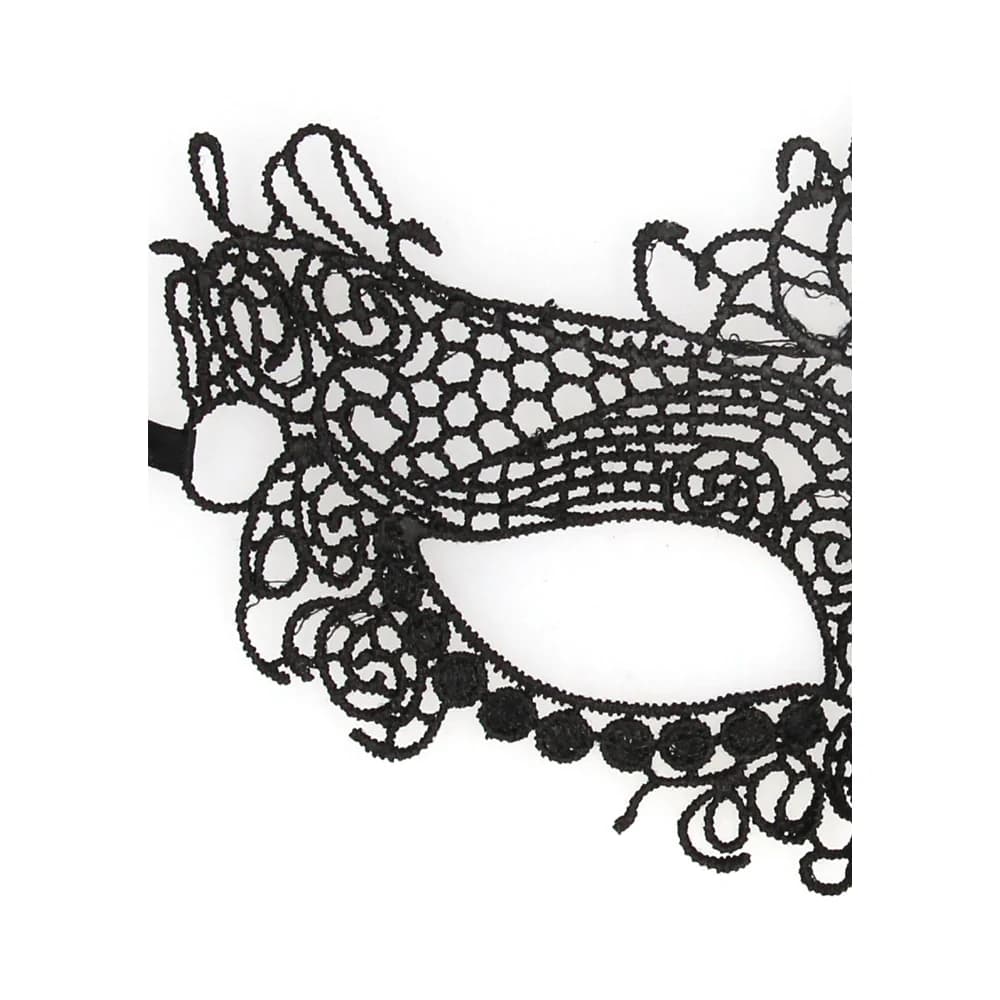 Ouch! Black & White Queen Lace Eye Mask Black thumbnail 3