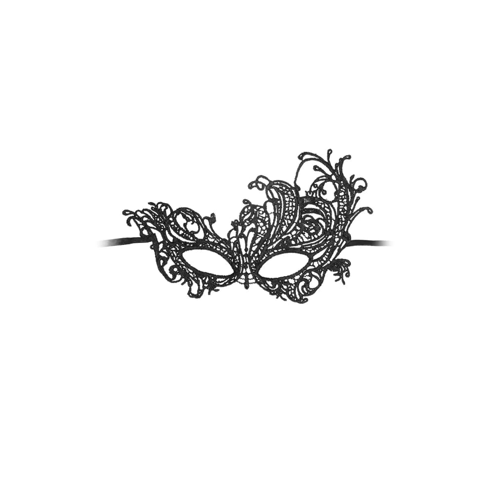 Ouch! Black & White Royal Lace Eye Mask Black thumbnail 3