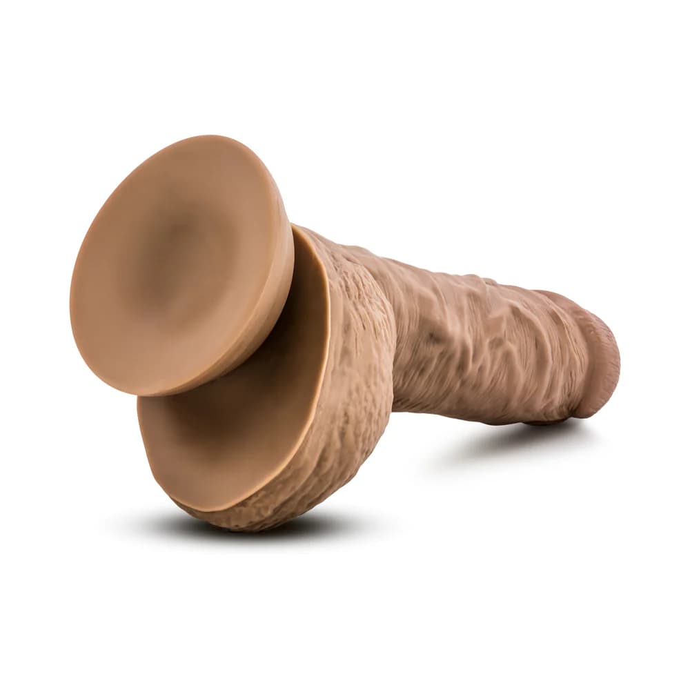 Au Naturel Big Billy 9 in. Posable Dual Density Dildo with Balls Tan thumbnail 3