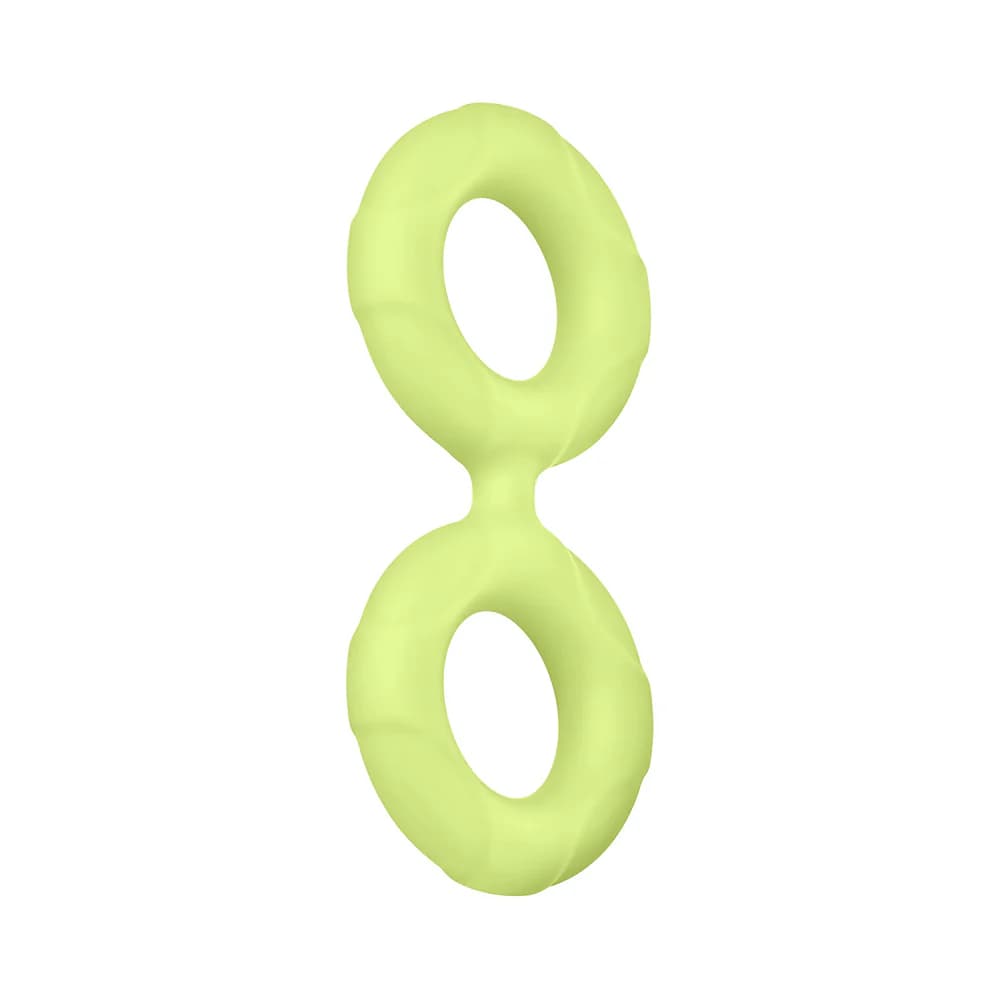 Forto F-81 Liquid Silicone Cock & Ball Double Ring Large Glow thumbnail 3