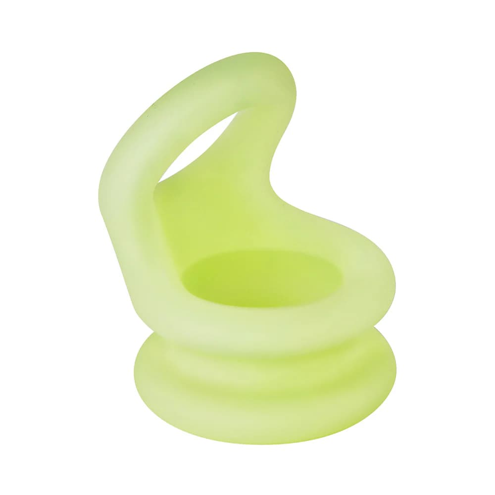 Forto F-20 Liquid Silicone Cockring & Ball Stretcher Small Glow thumbnail 3